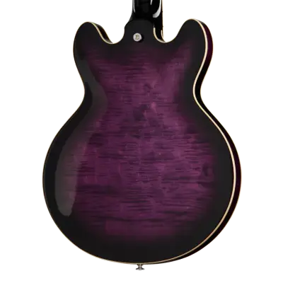 ES-339 Figured Electric Guitar with Hardshell Case - Dark Purple Burst