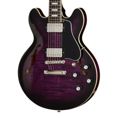 ES-339 Figured Electric Guitar with Hardshell Case - Dark Purple Burst