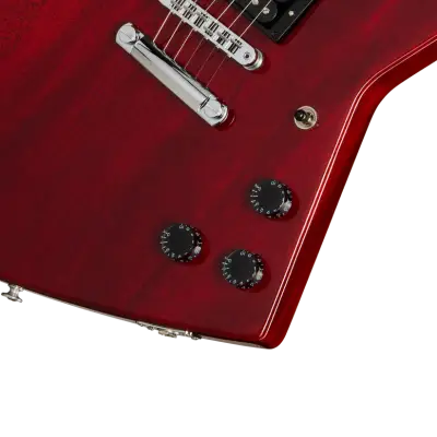 Explorer 80s Electric Guitar with Hardshell Case - Cherry