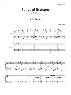 Songs of Bretagne - Plante - 2P4H - Book