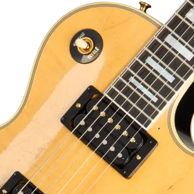 Collector\'s Edition Mick Ronson 1968 Les Paul Custom with Hardshell Case - Ebony/Antique Natural