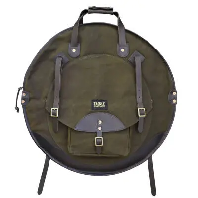 Tackle Instrument Supply Co. - 22 Waxed Canvas Backpack Cymbal Case - Forest Green/Dark Brown