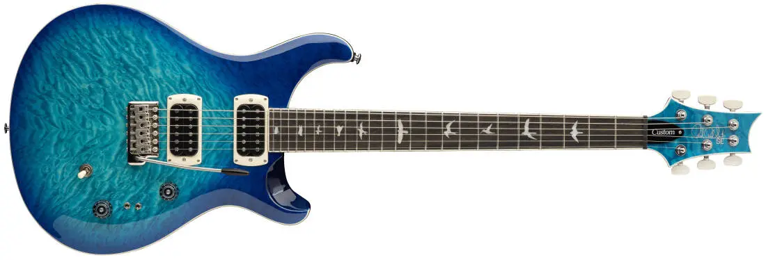 SE Custom 24-08 Quilt Electric Guitar with Gig Bag - Lake Blue