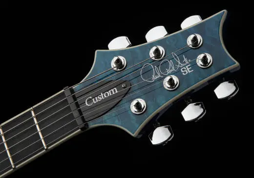 SE Custom 24-08 Quilt Electric Guitar with Gig Bag - Lake Blue