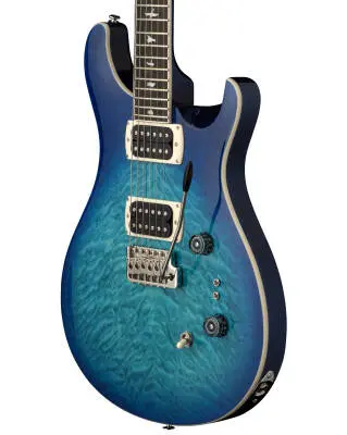 SE Custom 24-08 Quilt Electric Guitar with Gig Bag - Lake Blue