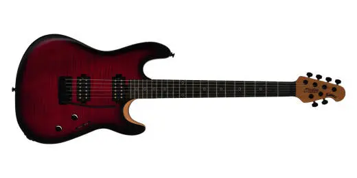 Sterling by Music Man - Rabea Massaad Artist Series Sabre Electric Guitar - Blood Flame Burst