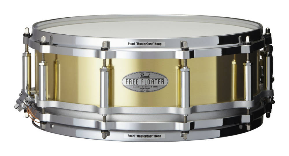 Pearl brass piccolo snare drum with new batter head.