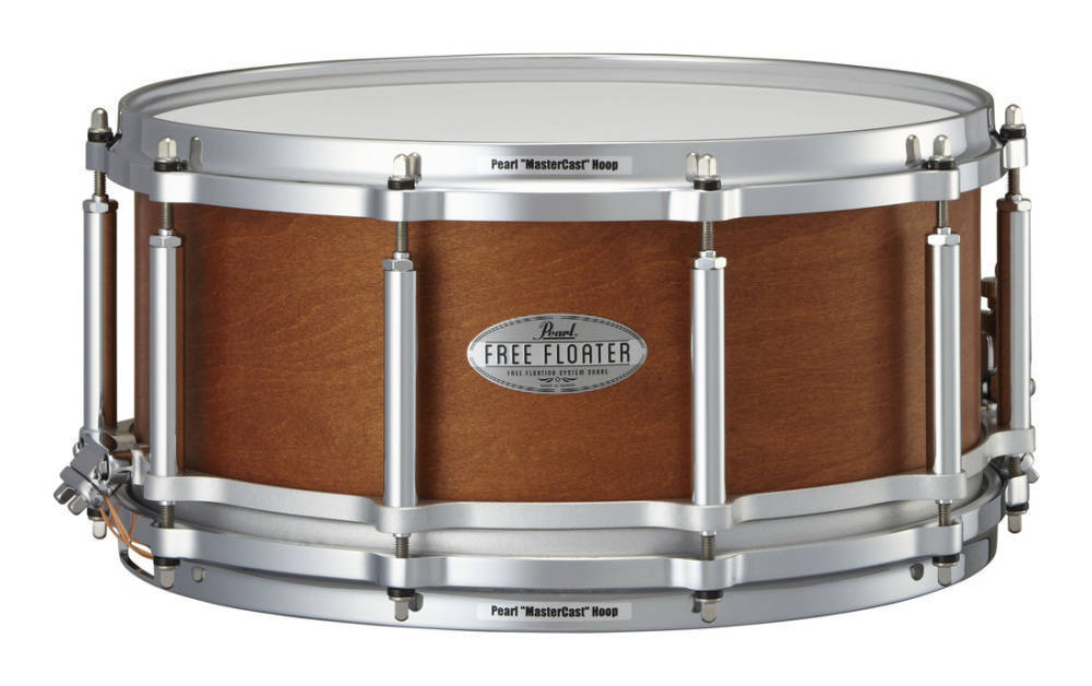 Pearl Free Floating 14x6.5 Inch Snare - 6 Ply Maple/Mahogany