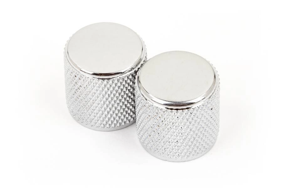 Telecaster Precision Bass Knobs - Knurled Chrome (Set of 2)