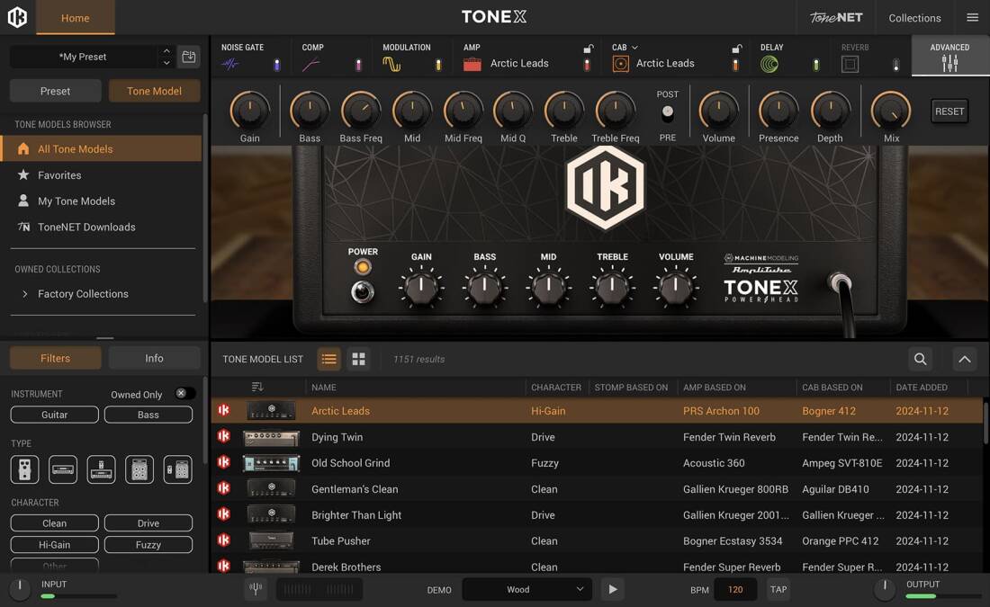 TONEX Amp/Cabinet/Pedal Modeling Software - Download