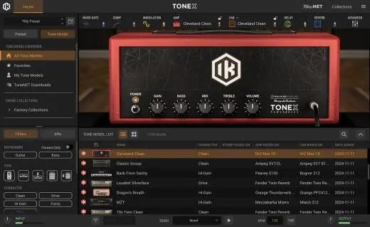 TONEX Amp/Cabinet/Pedal Modeling Software - Download