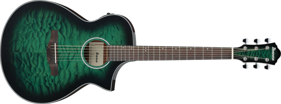 AEWC16QA Acoustic/Electric Guitar - Transparent Emerald Burst