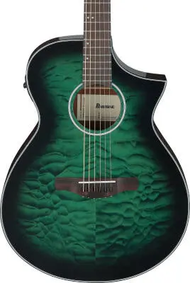 AEWC16QA Acoustic/Electric Guitar - Transparent Emerald Burst