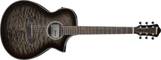 Ibanez - AEWC16QA Acoustic/Electric Guitar - Transparent Black Sunburst