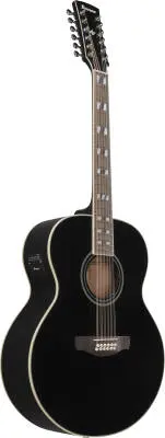 AJ7012M1E 12-String Acoustic/Electric Guitar - Black High Gloss