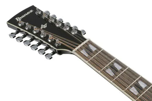 AJ7012M1E 12-String Acoustic/Electric Guitar - Black High Gloss
