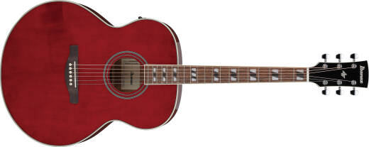 Ibanez - AJ70M1E Acoustic/Electric Guitar - Wine Red High Gloss