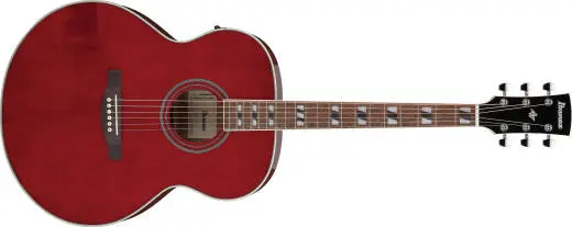 Ibanez - AJ70M1E Acoustic/Electric Guitar - Wine Red High Gloss
