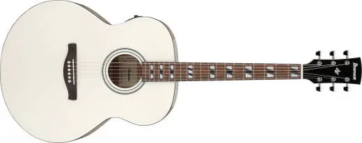 Ibanez - AJ70M2E Acoustic/Electric Guitar - Pearl White High Gloss