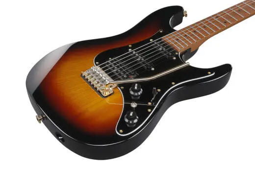 AZ Prestige 6-String Electric Guitar with Hardshell Case - Tri Fade Burst Flat