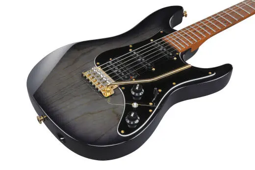 AZ Prestige 6-String Electric Guitar with Hardshell Case - Transparent Gray Burst