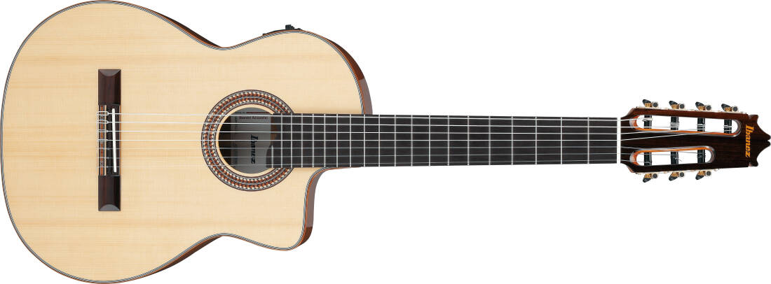 Classical 7-String Acoustic/Electric Guitar with Hardshell Case - Natural High Gloss