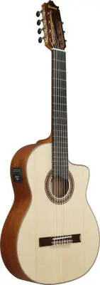 Classical 7-String Acoustic/Electric Guitar with Hardshell Case - Natural High Gloss