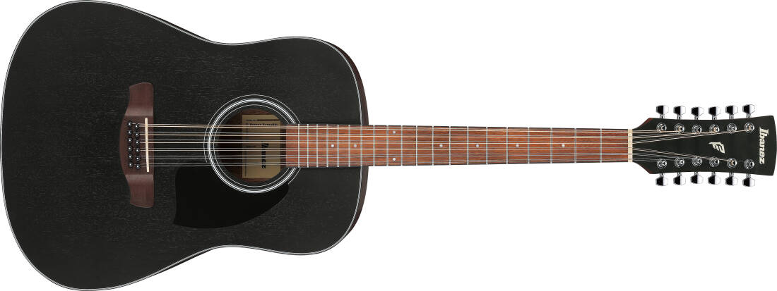 PF5412 12-String Acoustic Guitar - Weathered Black Open Pore Top