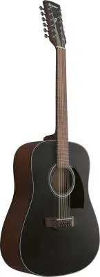 PF5412 12-String Acoustic Guitar - Weathered Black Open Pore Top