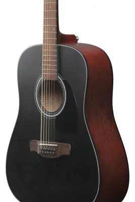 PF5412 12-String Acoustic Guitar - Weathered Black Open Pore Top