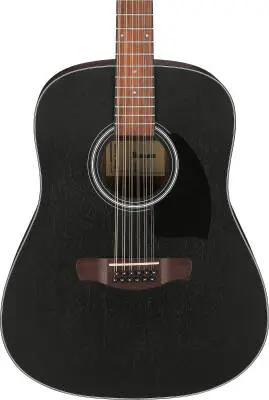 PF5412 12-String Acoustic Guitar - Weathered Black Open Pore Top