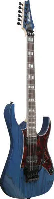 RG Prestige 6-String Electric Guitar with Hardshell Case - Transparent Deep Blue Flat