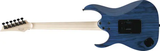 RG Prestige 6-String Electric Guitar with Hardshell Case - Transparent Deep Blue Flat