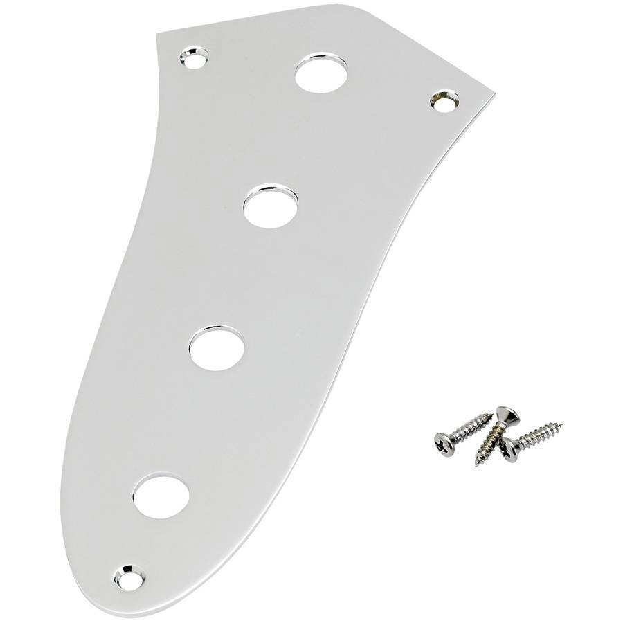 Jazz Bass Control Plate - 4-Hole - Chrome