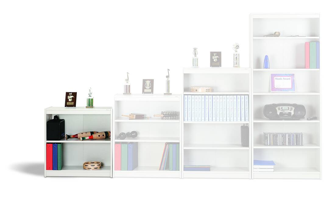 30\'\' Music Storage Bookcase - Oyster