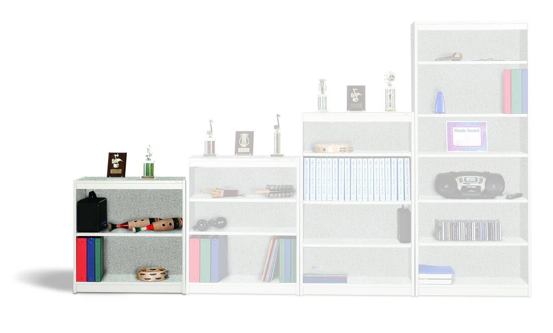 30\'\' Music Storage Bookcase - Pebble