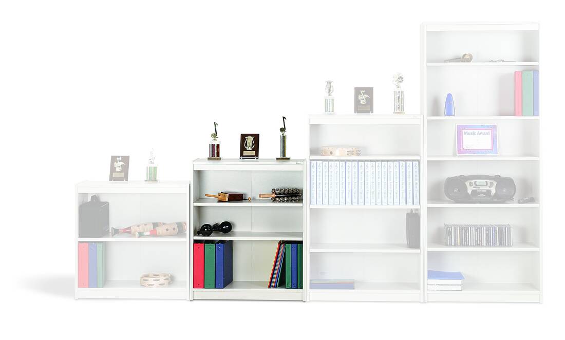 36\'\' Music Storage Bookcase - Oyster