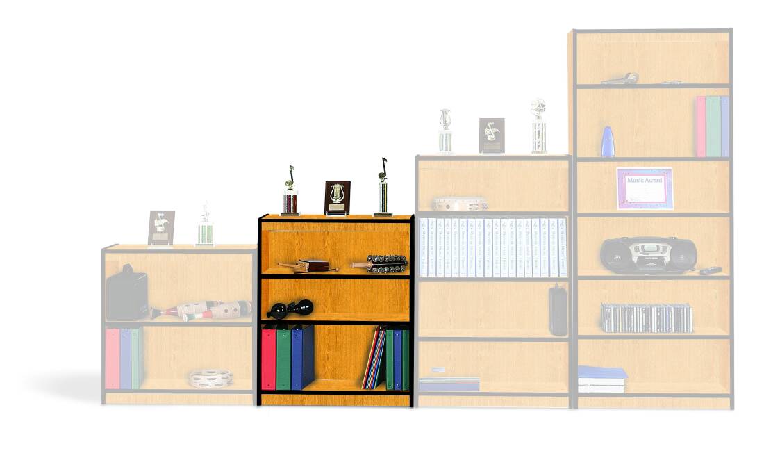 36\'\' Music Storage Bookcase - Solar Oak