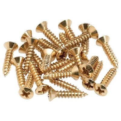 Fender - Pickguard/Control Plate Mounting Screws (24) - Gold