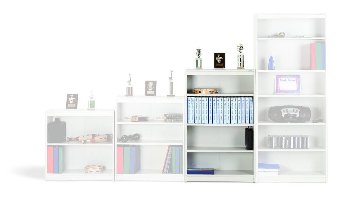 48\'\' Music Storage Bookcase - Oyster