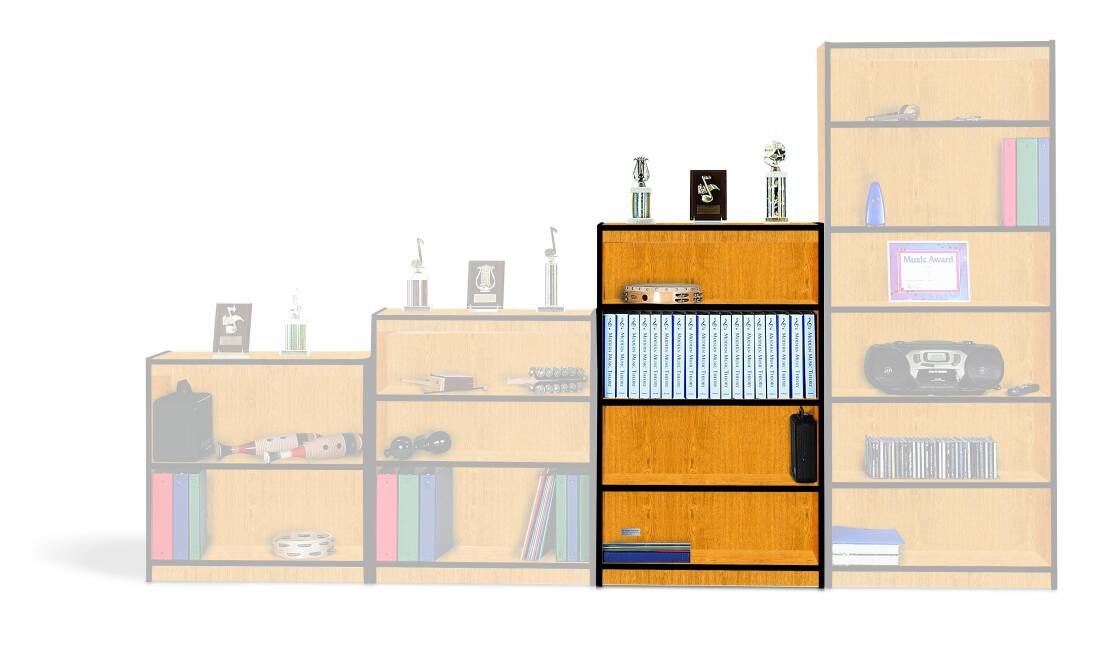 48\'\' Music Storage Bookcase - Solar Oak