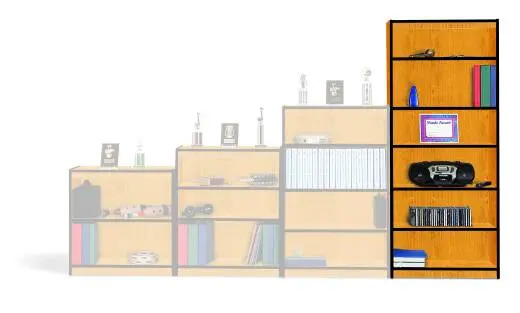 Wenger - 72 Music Storage Bookcase - Solar Oak