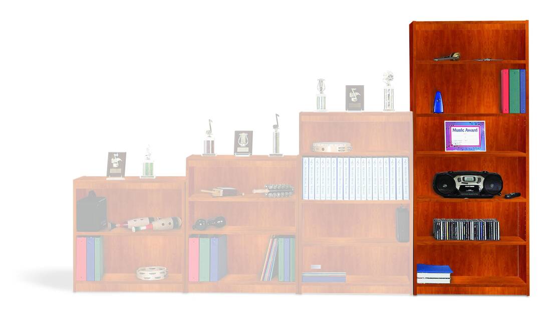 72\'\' Music Storage Bookcase - Cherry