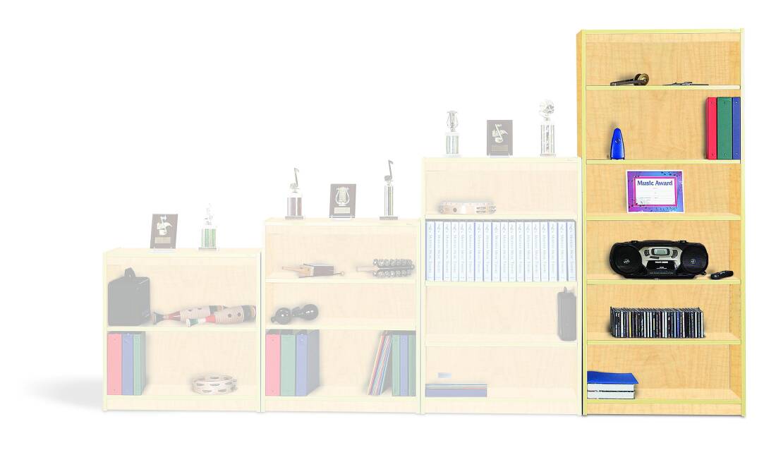 72\'\' Music Storage Bookcase - Fusion Maple