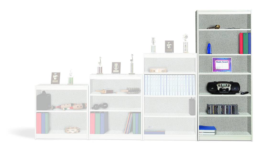 72\'\' Music Storage Bookcase - Pebble