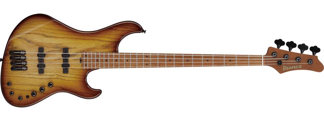 MDM 4-String Electric Bass with Bag - Natural Stained Amber Burst