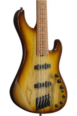 MDM 5-String Electric Bass with Bag - Natural Stained Amber Burst