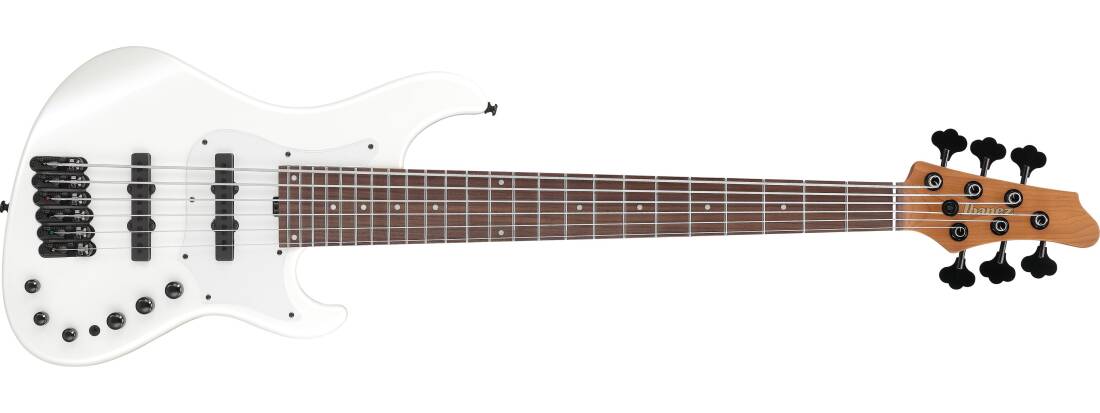 MDM 6-String Electric Bass with Bag - Pearl White