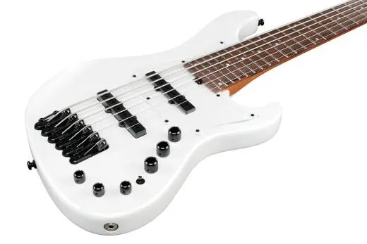 MDM 6-String Electric Bass with Bag - Pearl White