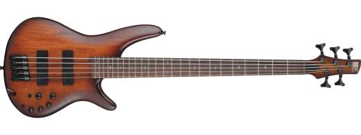 Ibanez - SR Standard 5-String Electric Bass - Mahogany Brown Burst Low Gloss
